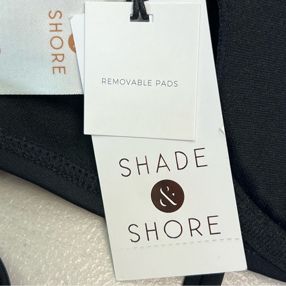 Shade & Shore Women’s Black Chochet Underwire Bikini Top Removable Pads Size 34D - Picture 8 of 9